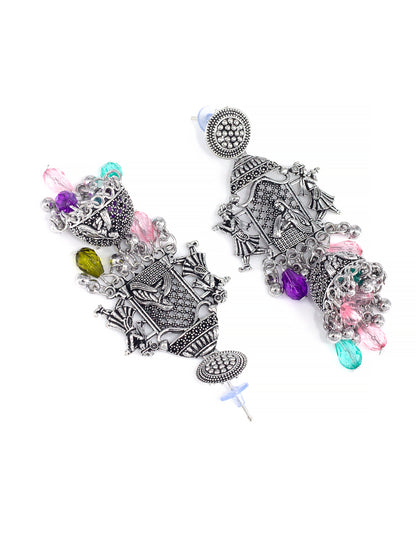 Doli Multicolour Beads Jhumka Earrings
