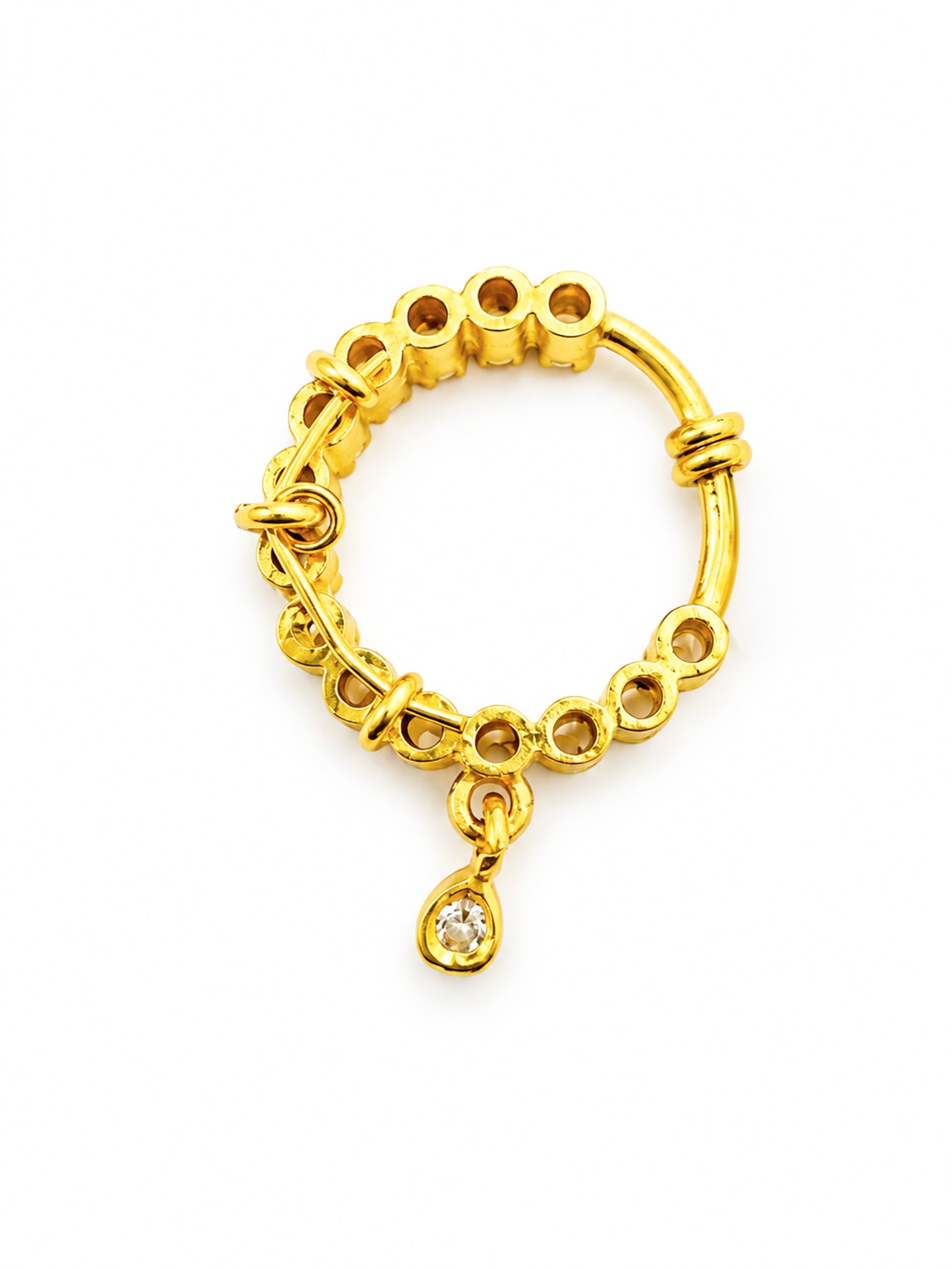 Gold Plated AD Small Nosering for Women
