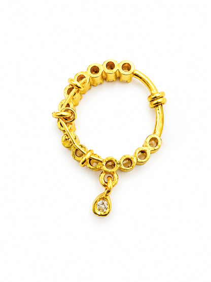 Gold Plated AD Small Nosering for Women