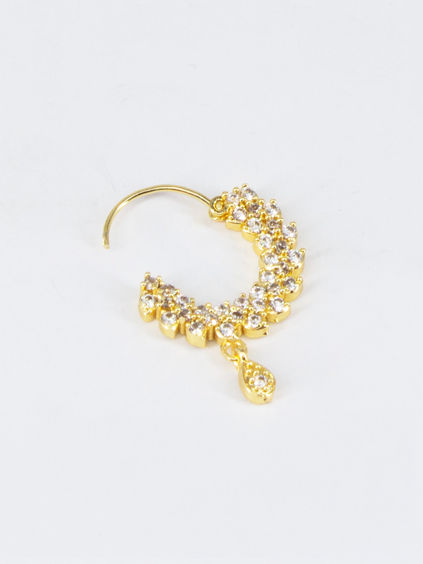 Gold Plated AD Nose Ring for Women