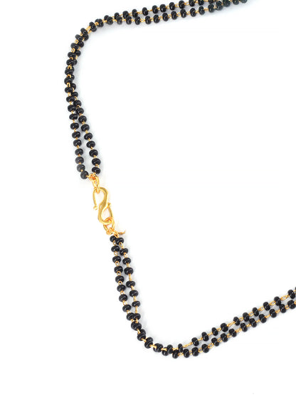 American Diamond & Black Beaded Mangalsutra