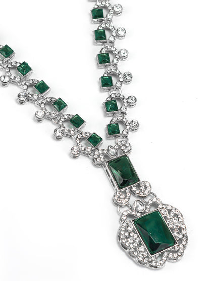 Green CZ Long Jewellery Set
