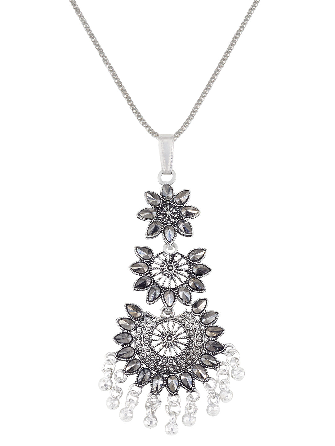 Set of 3 Oxidised Statement Long Necklaces
