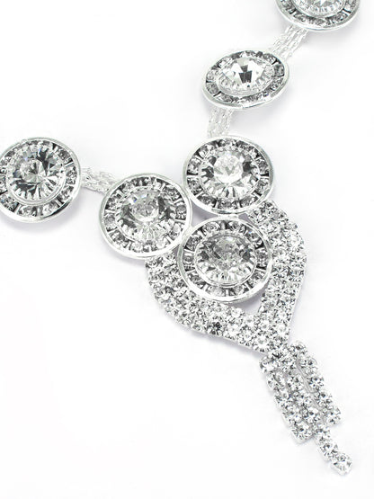 Floral CZ Jewellery Set