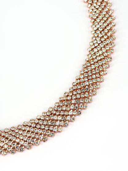 Rose Gold Plated CZ Jewellery Set