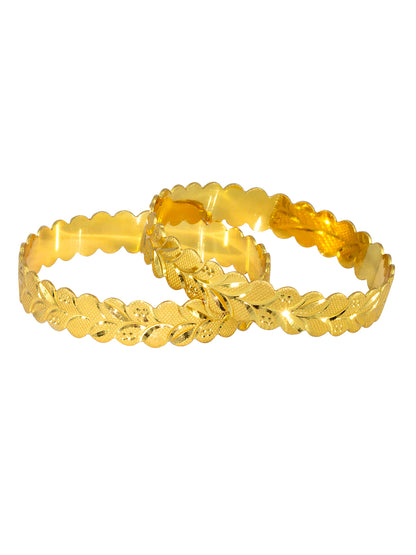 Set of 2 Designer Leaf Bangles