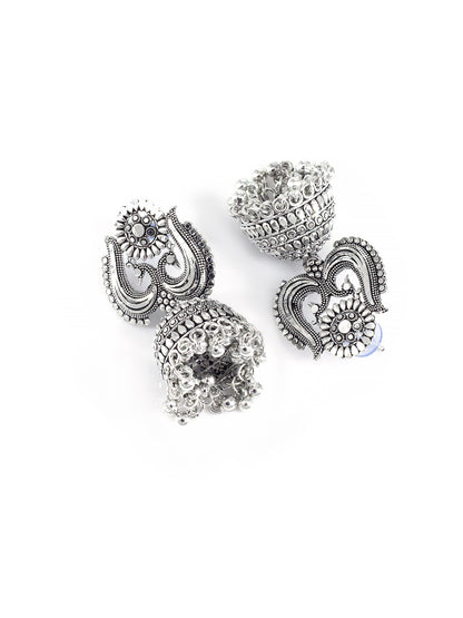 Peacock Design Jhumka Earrings