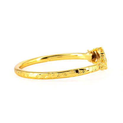 Gold Plated Floral Openable Kada Bracelet for Women