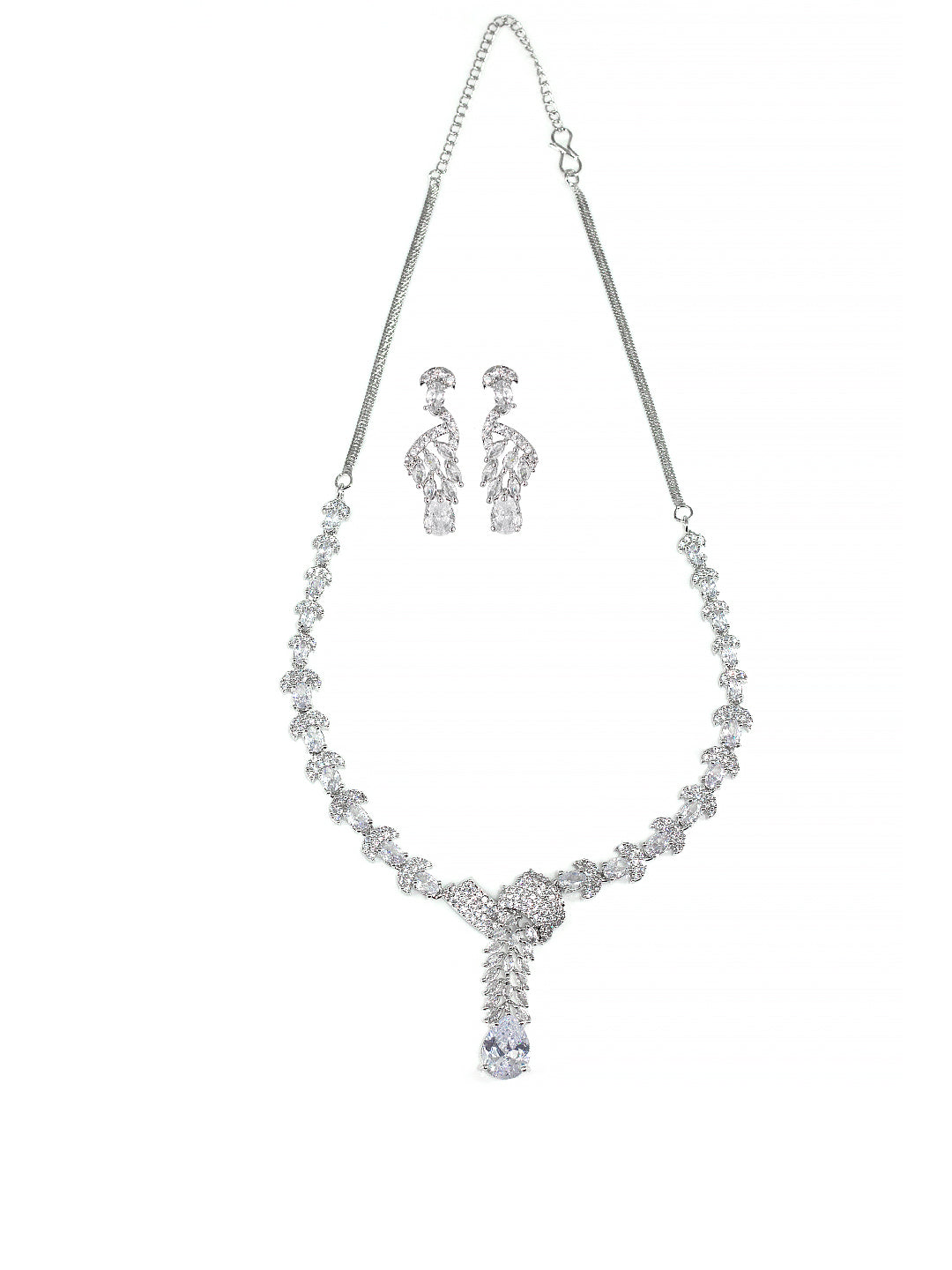 American Diamond Designer Statement Premium Jewellery Set