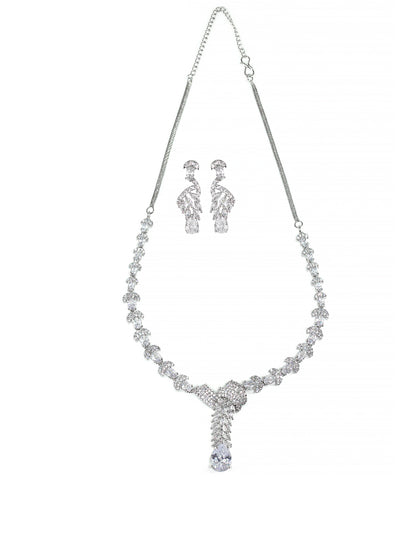 American Diamond Designer Statement Premium Jewellery Set