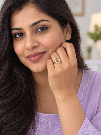 Gold Plated AD Finger Ring for Women