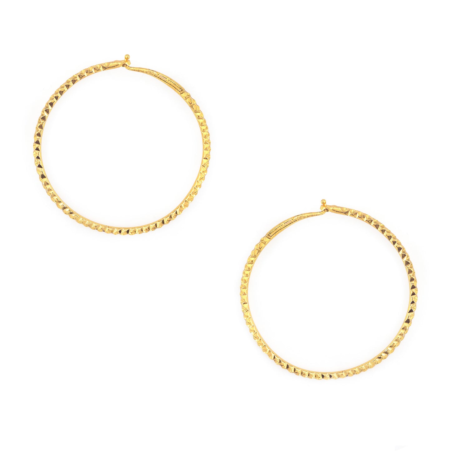Gold Plated Classic Large Hoop Earrings for Women