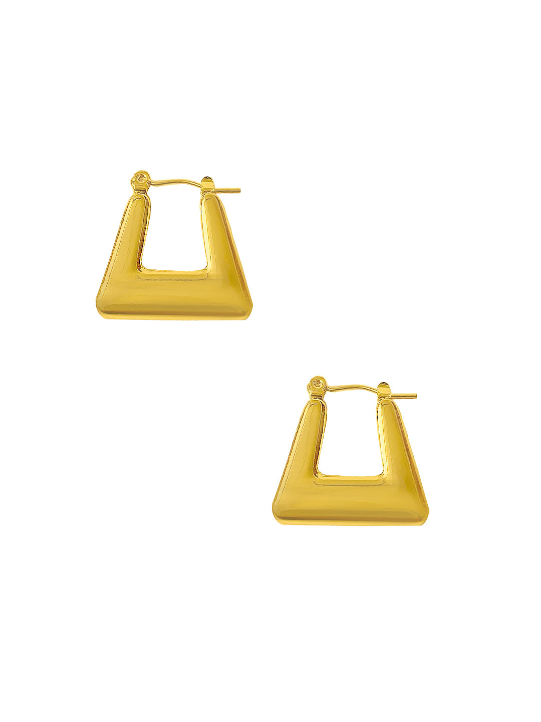 Stainless Steel Anti Tarnish U Cut Hoop Earrings