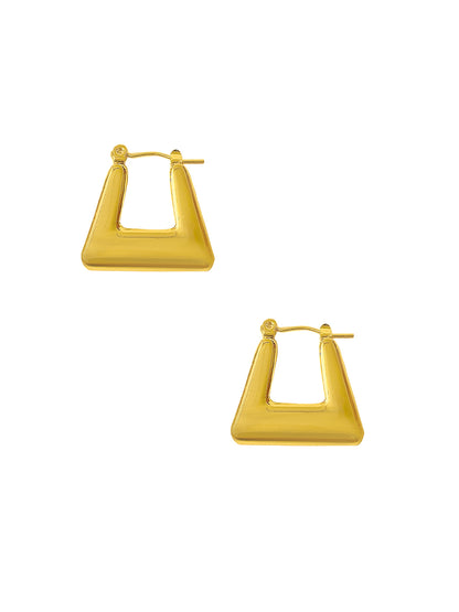 Stainless Steel Anti Tarnish U Cut Hoop Earrings