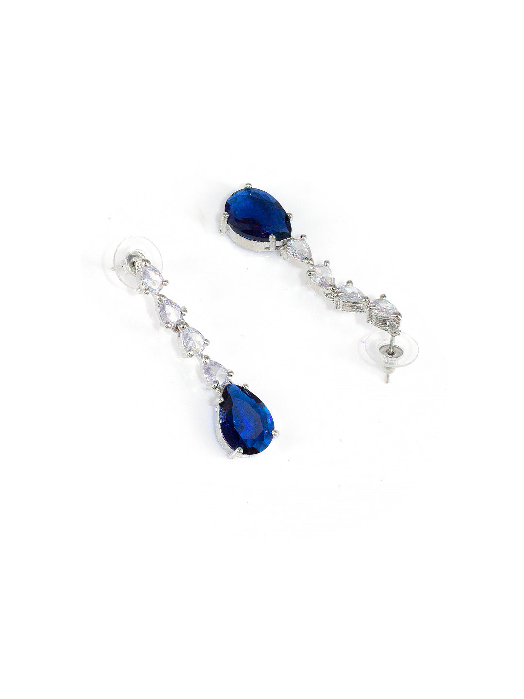 Blue Teardrop AD Jewellery Set