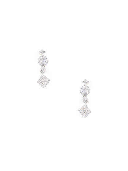 Silver Plated White American Diamond Jewellery Set for Women