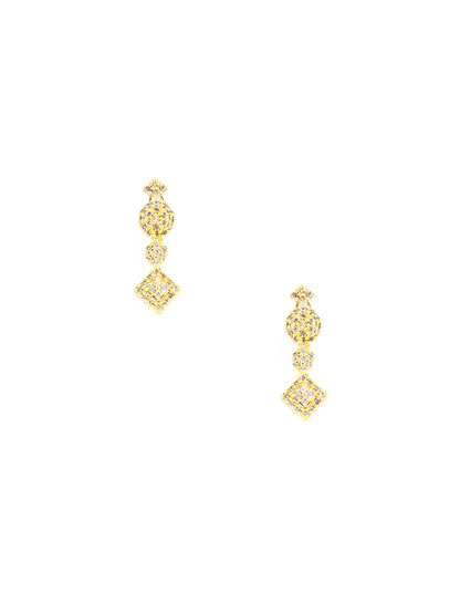 Gold Plated White American Diamond Jewellery Set for Women