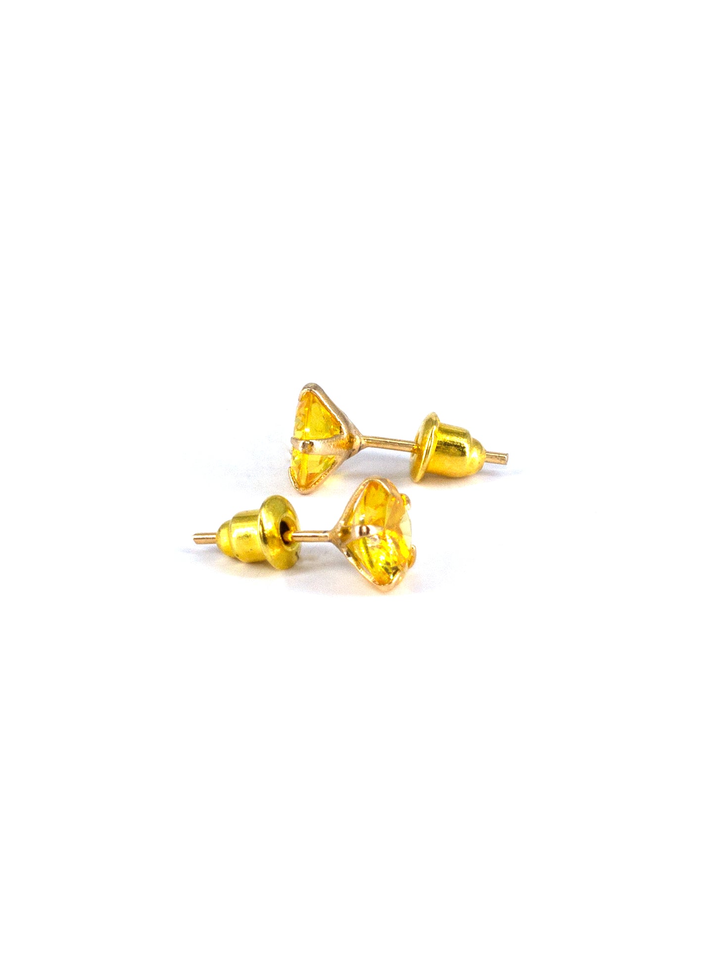 Yellow AD Stud Earrings for Women