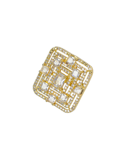 Square AD Adjustable Finger Ring