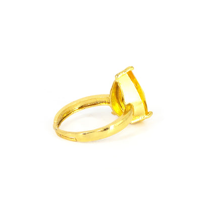 Gold Plated Yellow AD Finger Ring for Women
