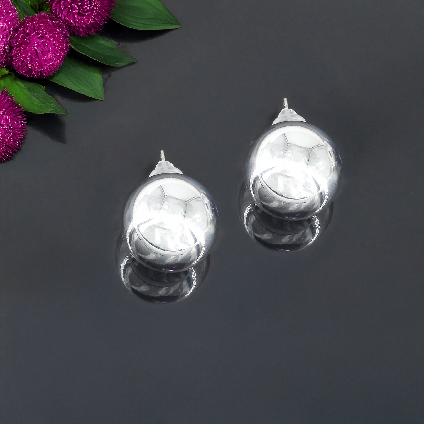 Metallic Stud Earrings