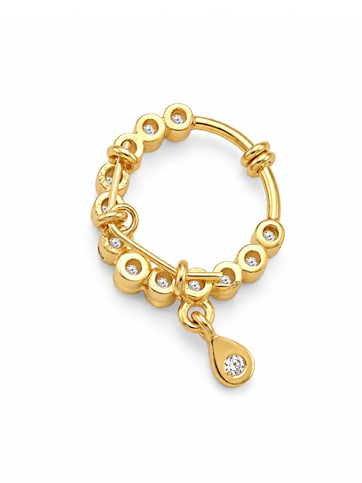 Gold Plated AD Small Nosering for Women