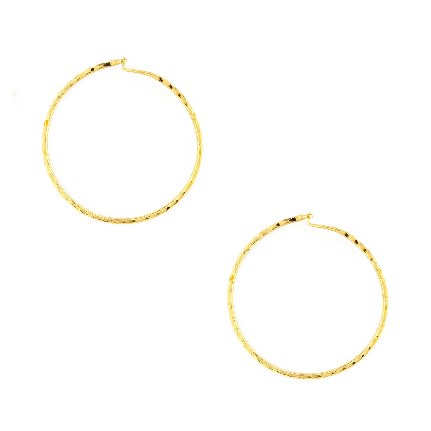 Gold Plated Classic Large Hoop Earrings for Women