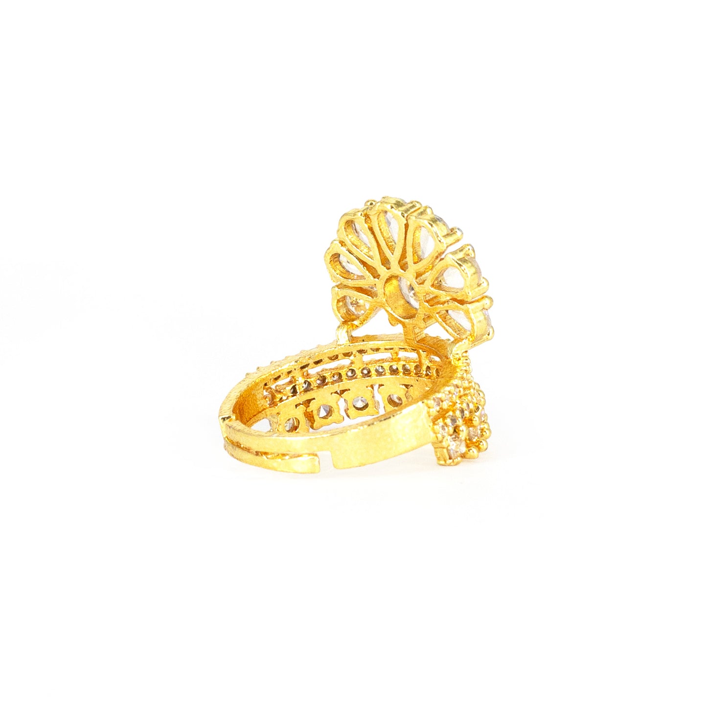 Gold Plated AD Finger Ring for Women