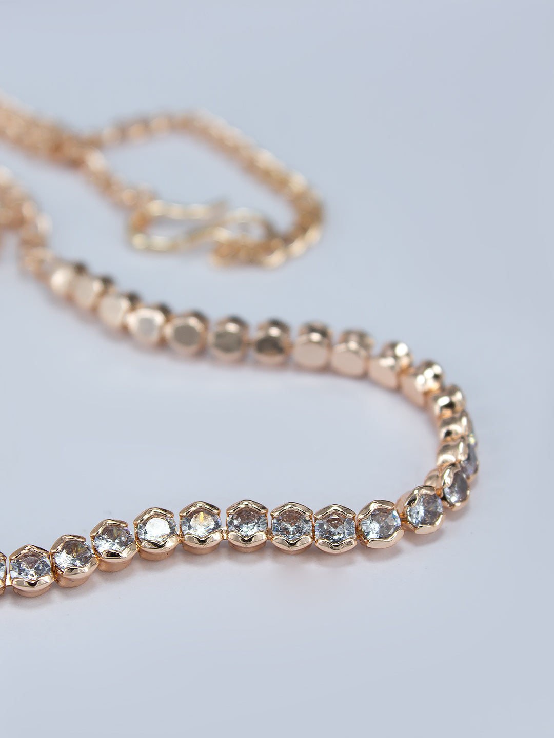 Rose Gold Plated AD Jewellery Set