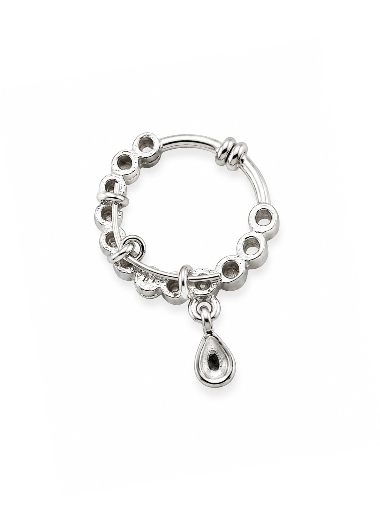 Silver Plated AD Nosering for Women