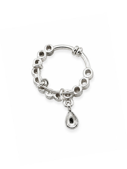 Silver Plated AD Nosering for Women
