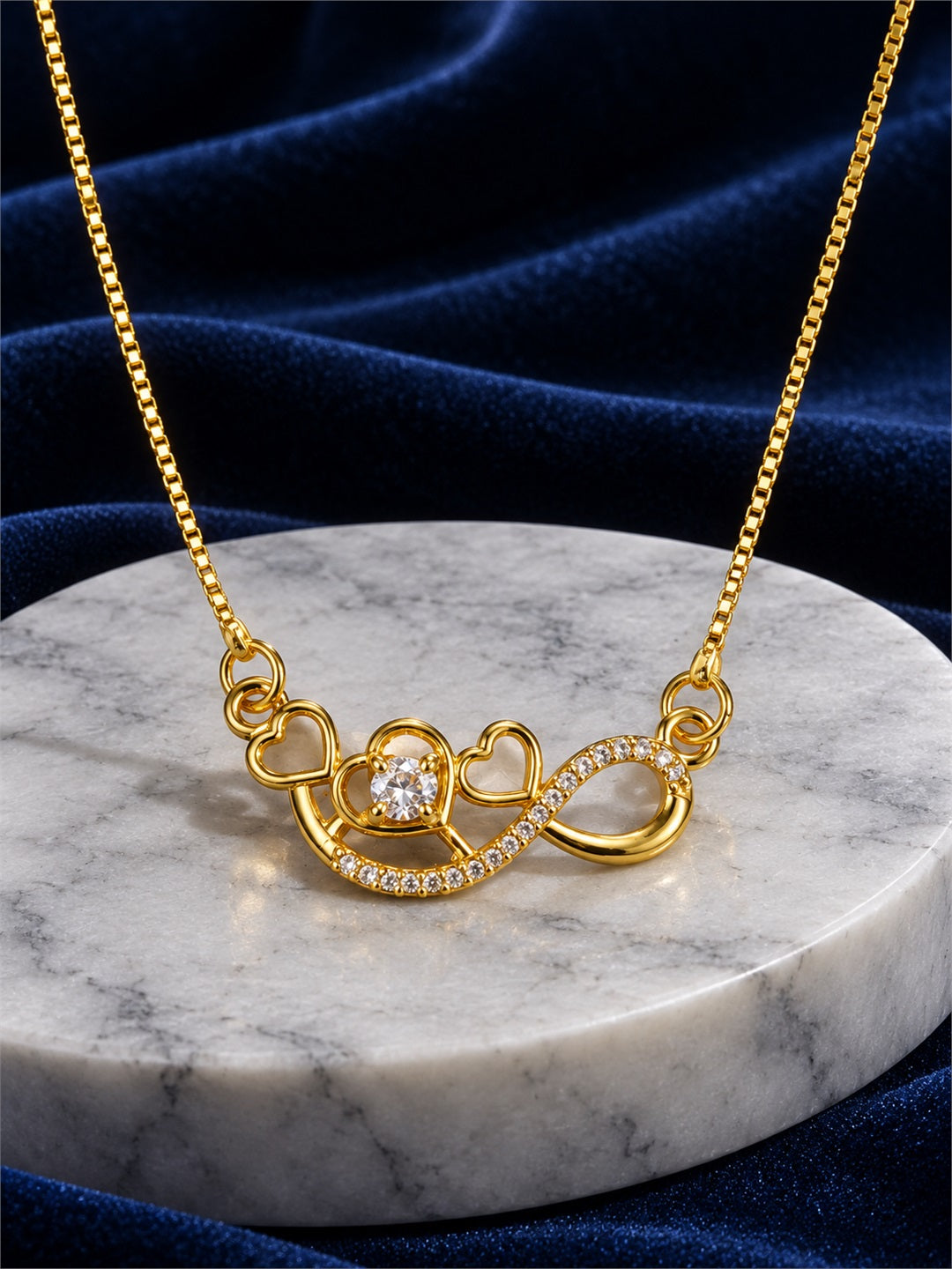 Gold Plated AD Pendant for Women