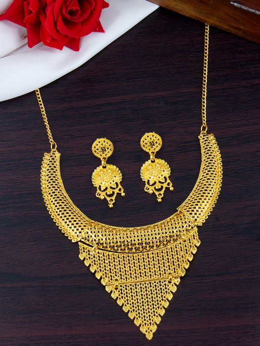 Gold-Plated Traditional Bridal Jewellery Set