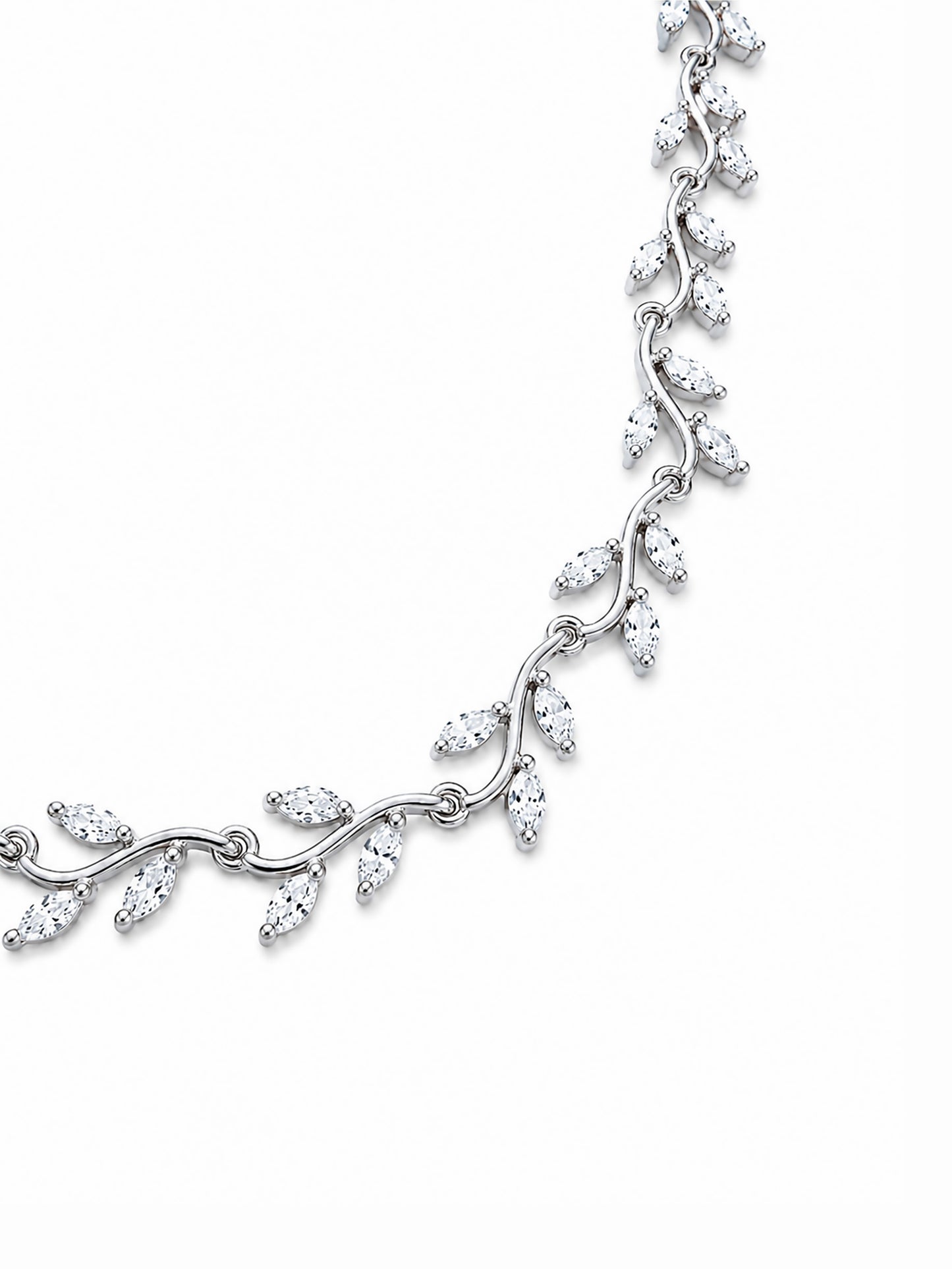 Silver Plated AD Floral Jewellery Set for Women