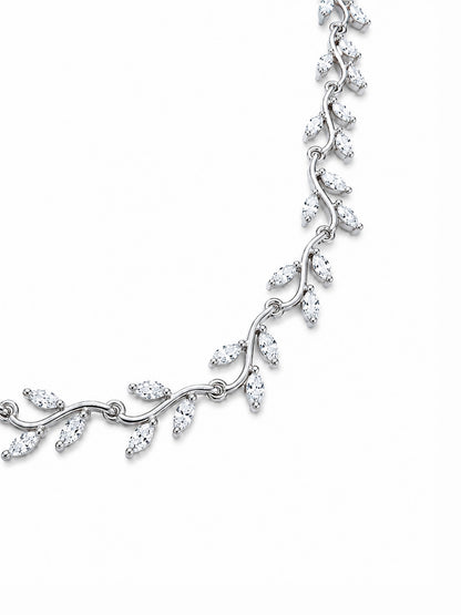 Silver Plated AD Floral Jewellery Set for Women