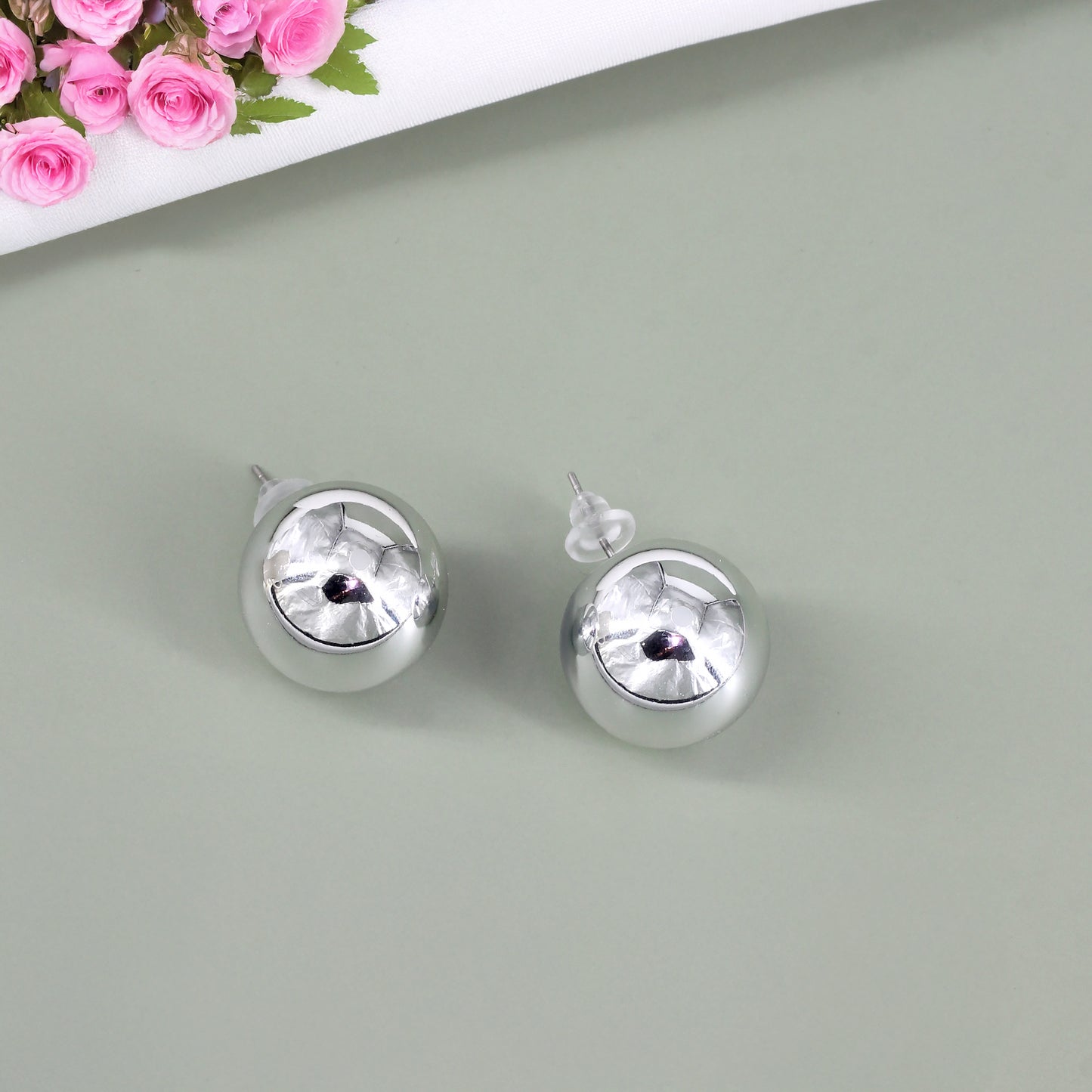 Metallic Stud Earrings