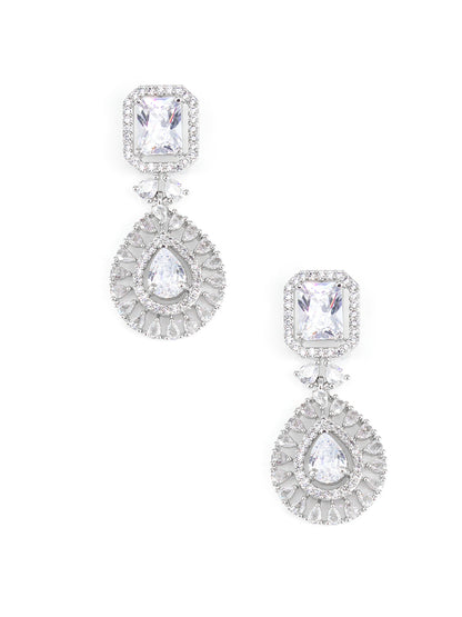 Rhodium Plated AD Designer Jewellery Set