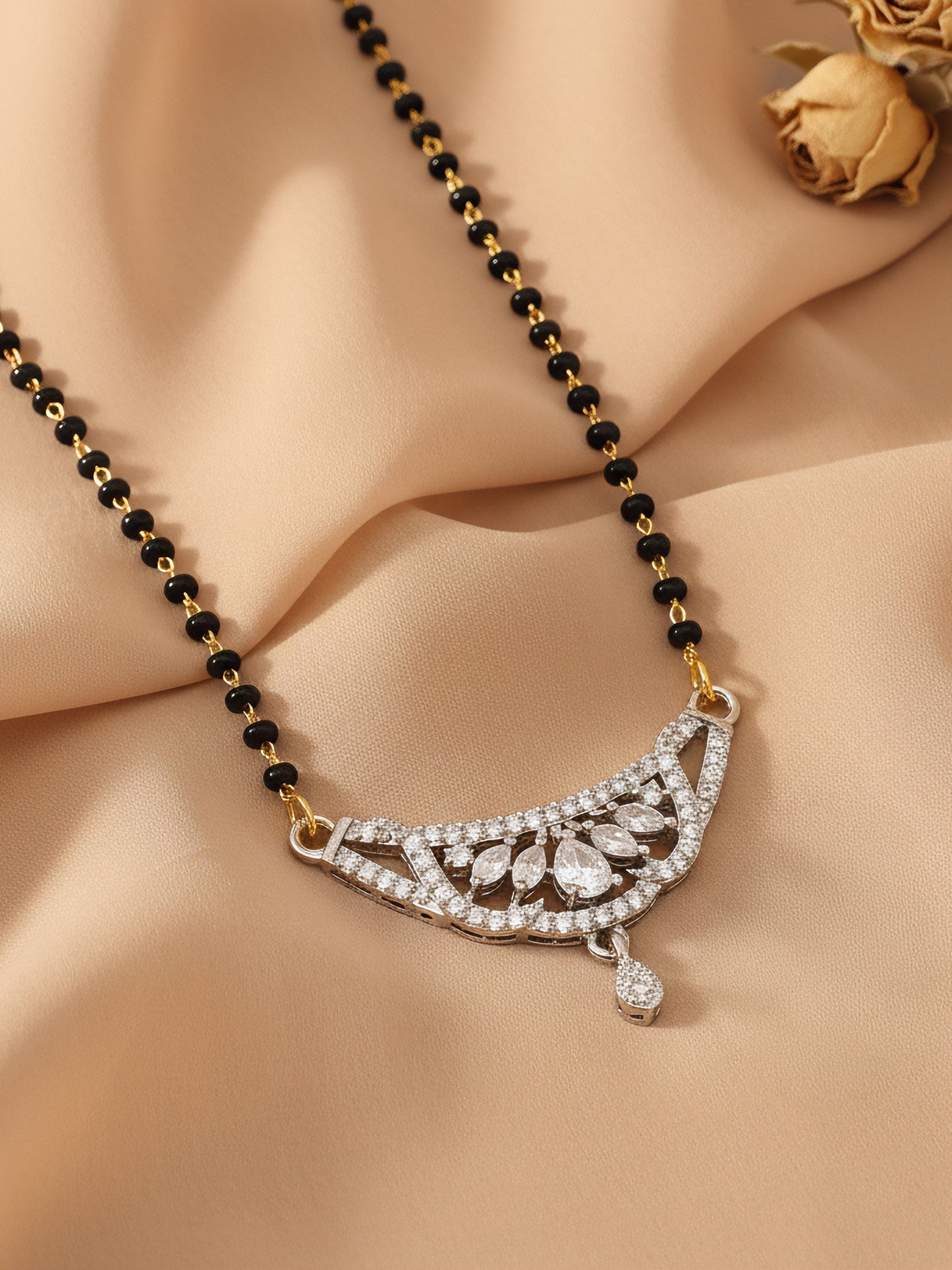 Silver Plated AD Mangalsutra for Women