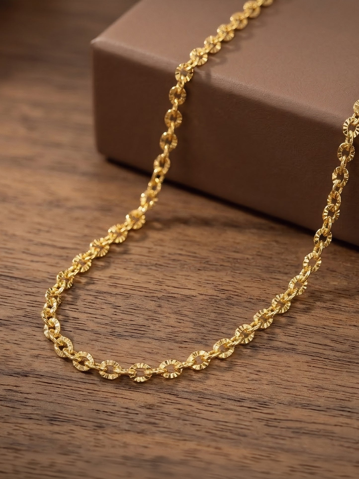 Gold Plated Link Chain Necklace for Women