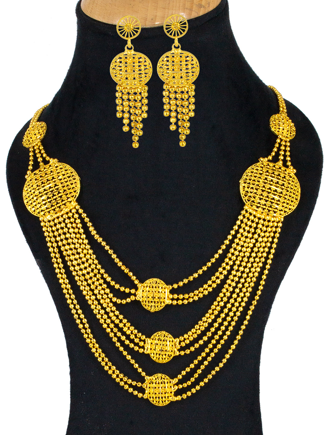 Traditional & Minimal Gold-Plated Jewellery Set for Women