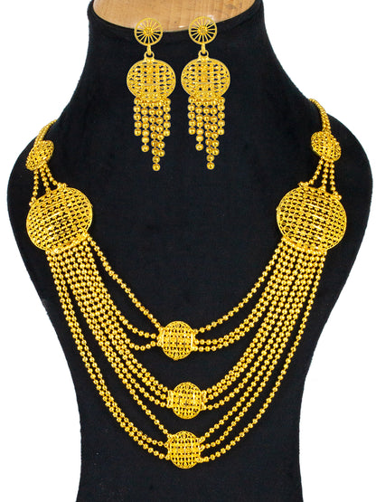 Traditional & Minimal Gold-Plated Jewellery Set for Women