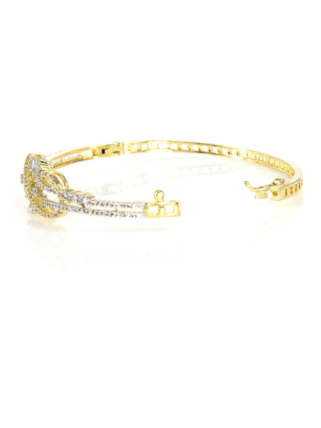Gold Plated White AD Bracelet For Women