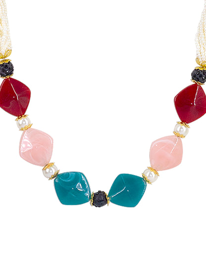 Multicolor Artificial Beads Jewellery Set