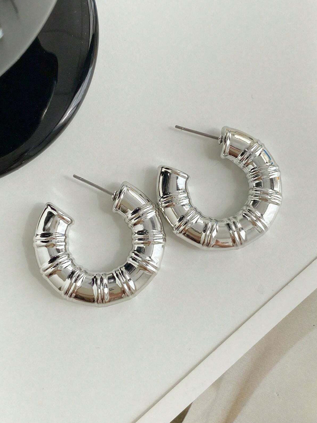 Chunky Half Hoop Earrings