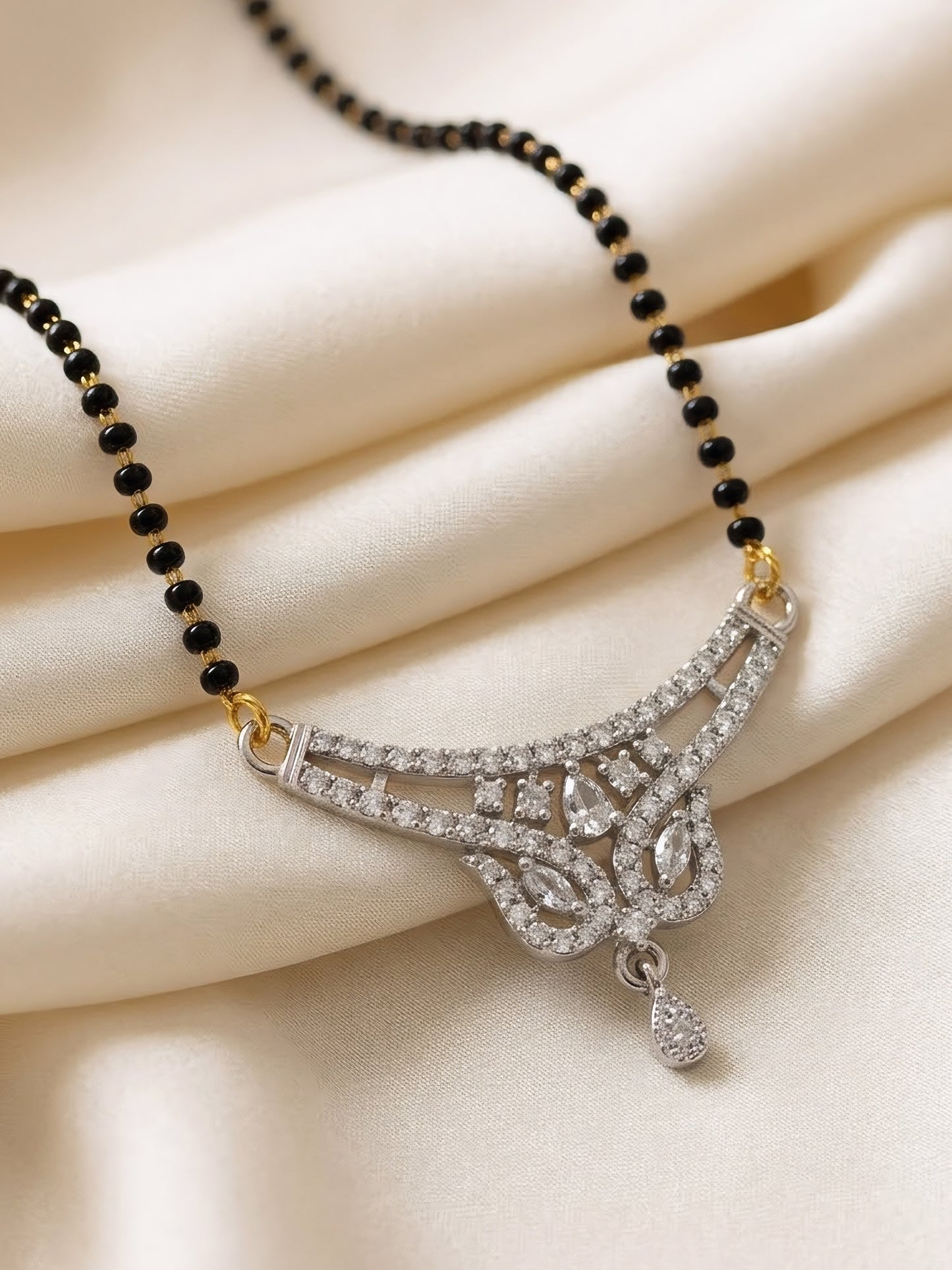Silver Plated AD Mangalsutra for Women