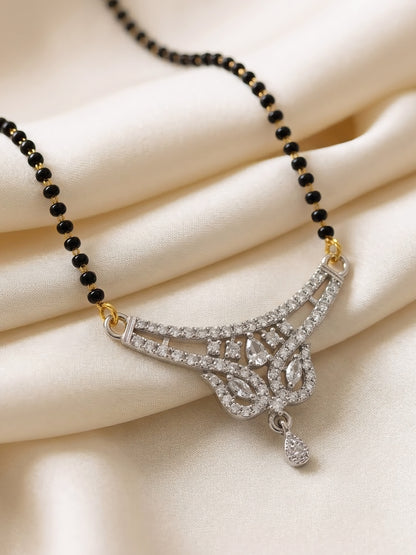 Silver Plated AD Mangalsutra for Women