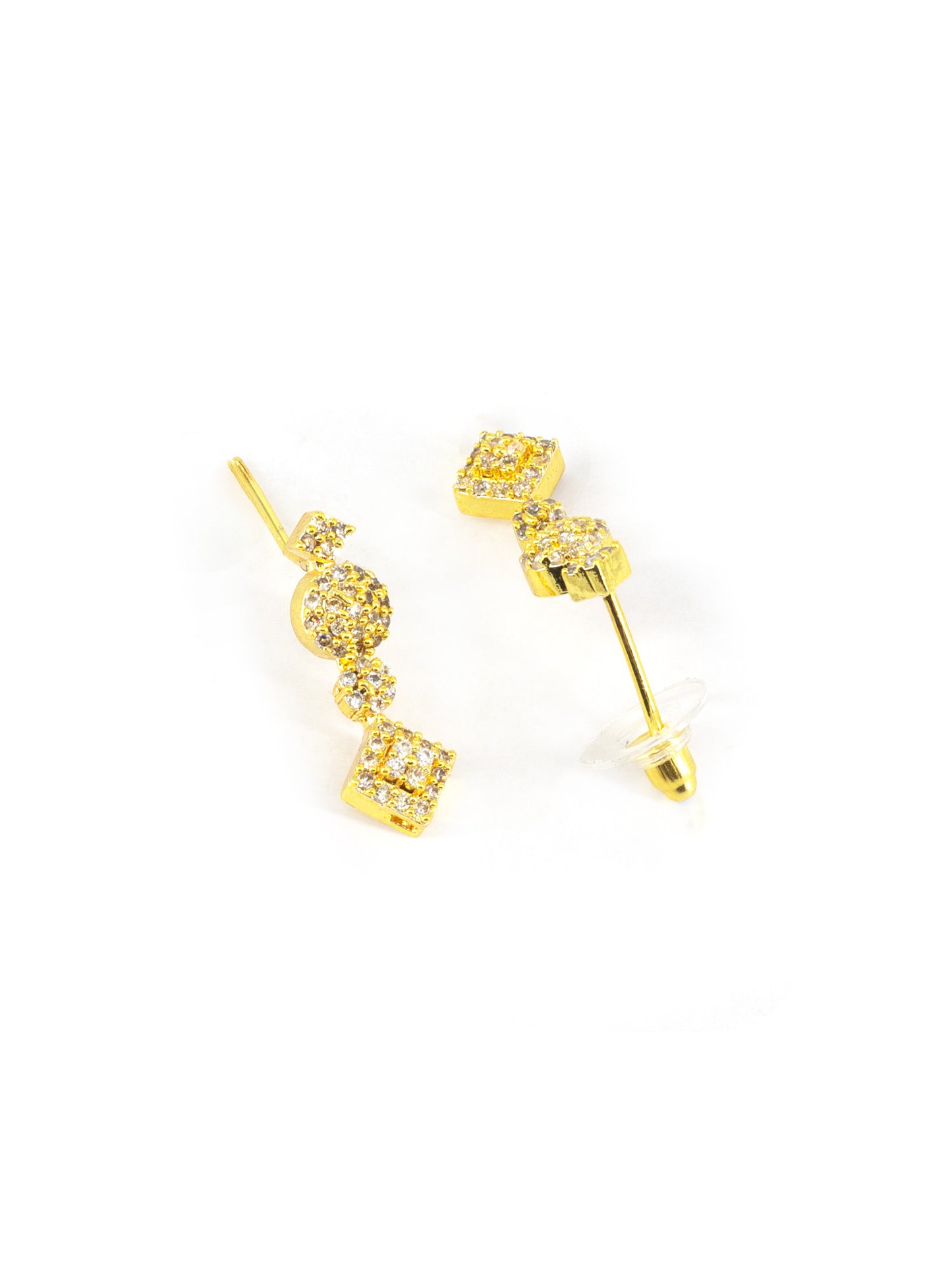 Gold Plated White American Diamond Jewellery Set for Women