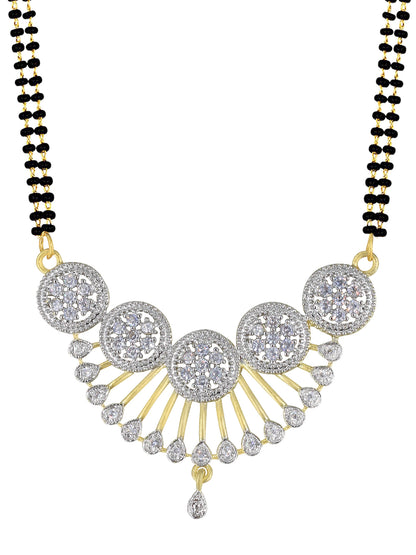 American Diamond Non-Tarnish Black Beaded Mangalsutra