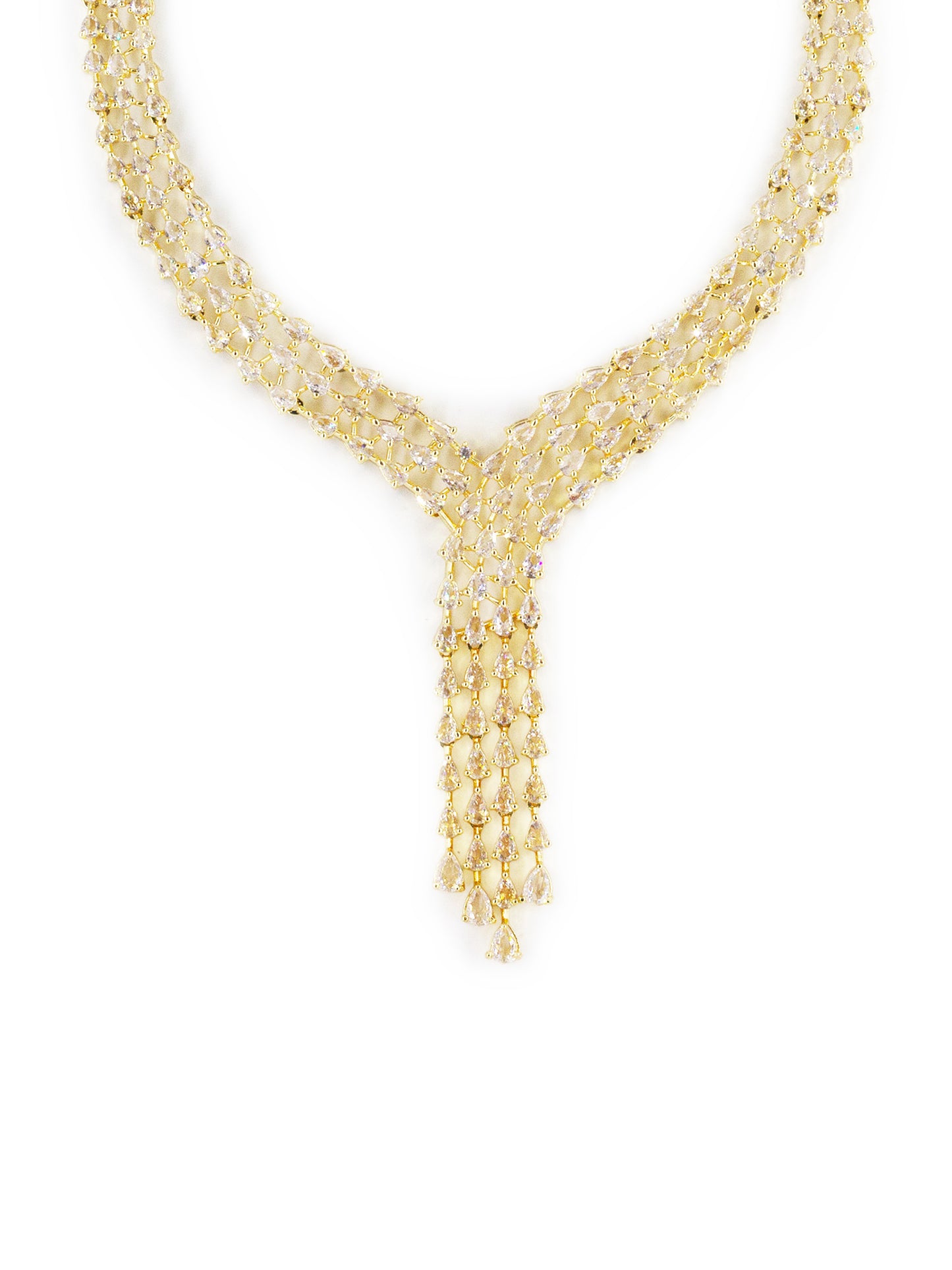 Gold Plated AD Studded Designer Jewellery Set for Women