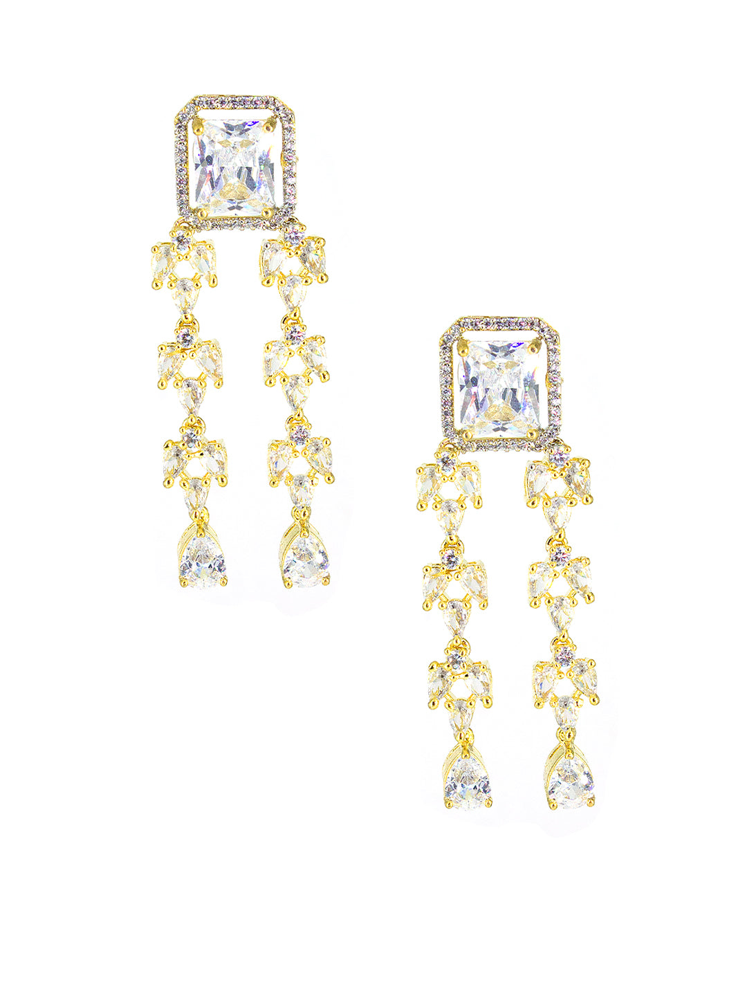 Gold Plated 2 Layer Designer AD Jewellery Set